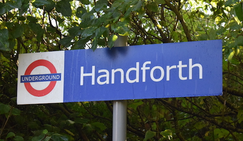 Handforth London Underground sign
