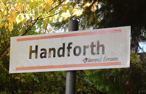 Handforth Iarnród Éireann sign
