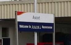 Ascot station sign