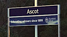 Ascot station sign