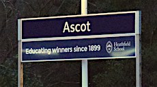 Ascot station sign