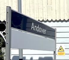 Andover station sign
