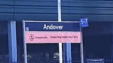 Andover station sign
