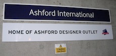 Ashford station sign