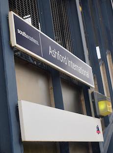 Ashford station sign