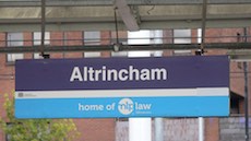 Altrincham station sign