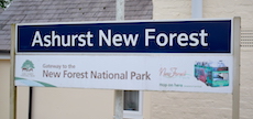 Ashurst New Forest station sign