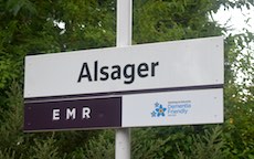 Alsager station sign