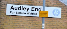 Audley End station sign