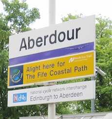Aberdour station sign