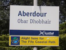 Aberdour station sign