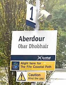 Aberdour station sign