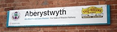 Aberystwyth station sign