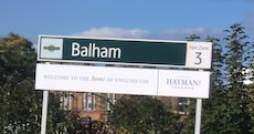 Balham station sign