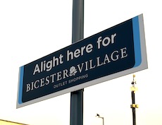 Bicester North station sign
