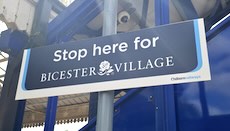 Bicester North station sign