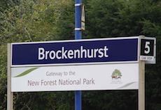 Brockenhurst station sign