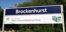 Brockenhurst station sign