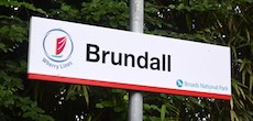 Brundall station sign