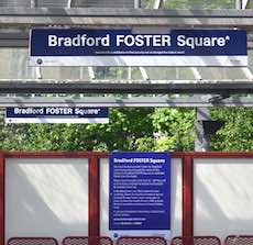 Bradford Forster Square station sign