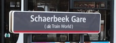 Schaarbeek station sign