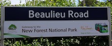 Beaulieu Road station sign