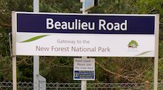 Beaulieu Road station sign