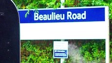 Beaulieu Road station sign