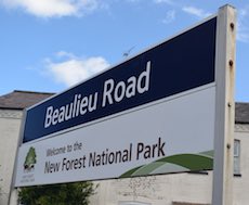 Beaulieu Road station sign