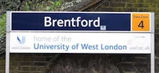 Brentford station sign