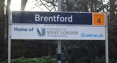 Brentford station sign