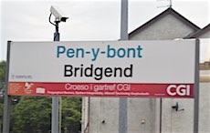 Bridgend station sign