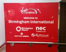 Birmingham International station sign