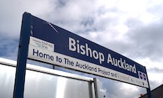 Bishop Auckland station sign