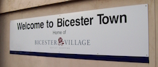 Bicester Town station sign
