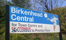 Birkenhead Central station sign