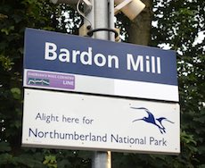 Bardon Mill station sign
