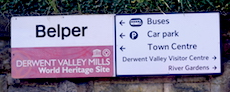 Belper station sign