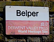 Belper station sign