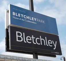 Bletchley station sign