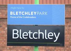 Bletchley station sign