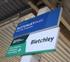 Bletchley station sign