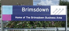 Brimsdown station sign