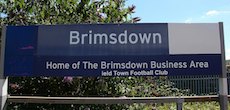 Brimsdown station sign
