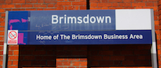 Brimsdown station sign