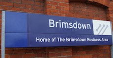 Brimsdown station sign