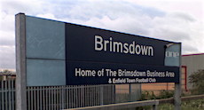 Brimsdown station sign