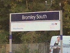 Bromley South station sign