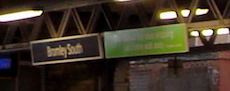 Bromley South station sign