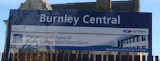 Burnley Central station sign